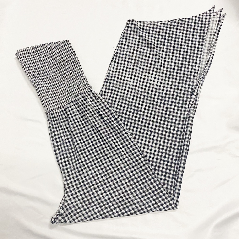 Emory Park Black & White Gingham Wide Leg Jumpsuit